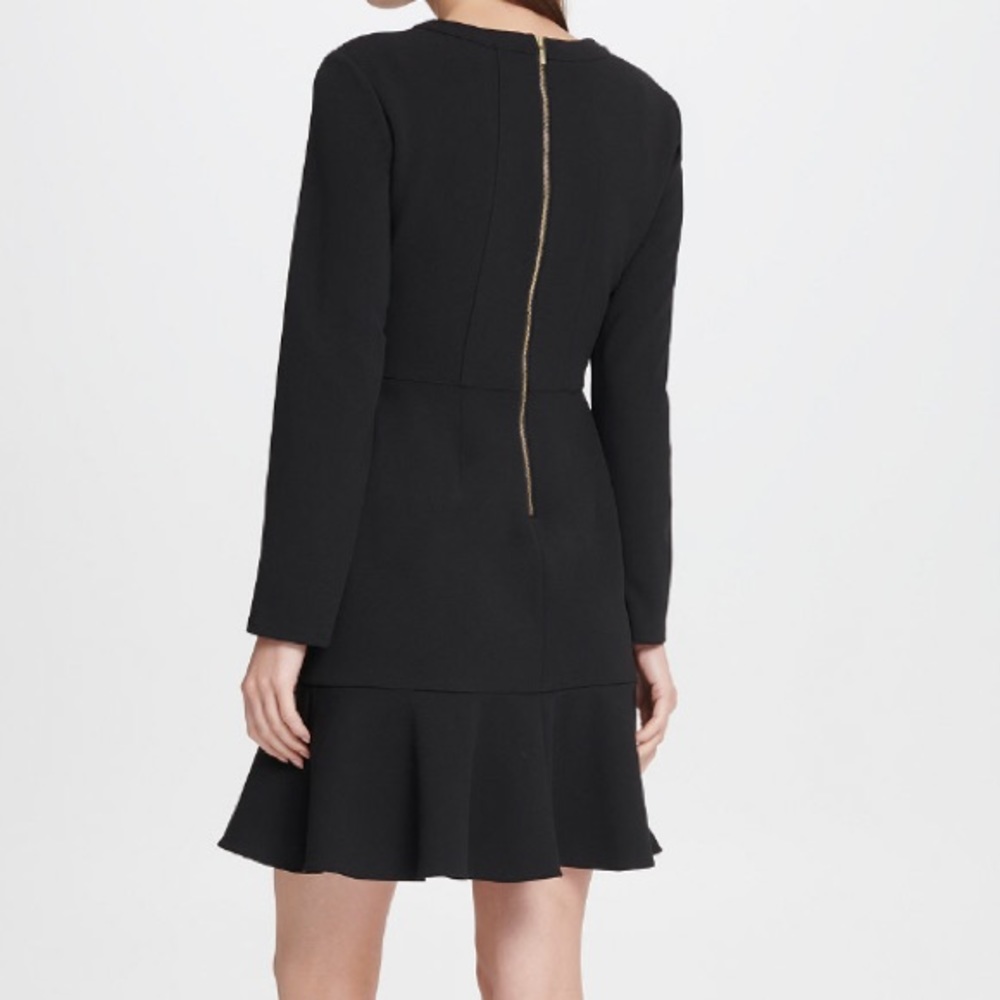 DKNY black flounced hem dress NWT - Picture 3 of 7